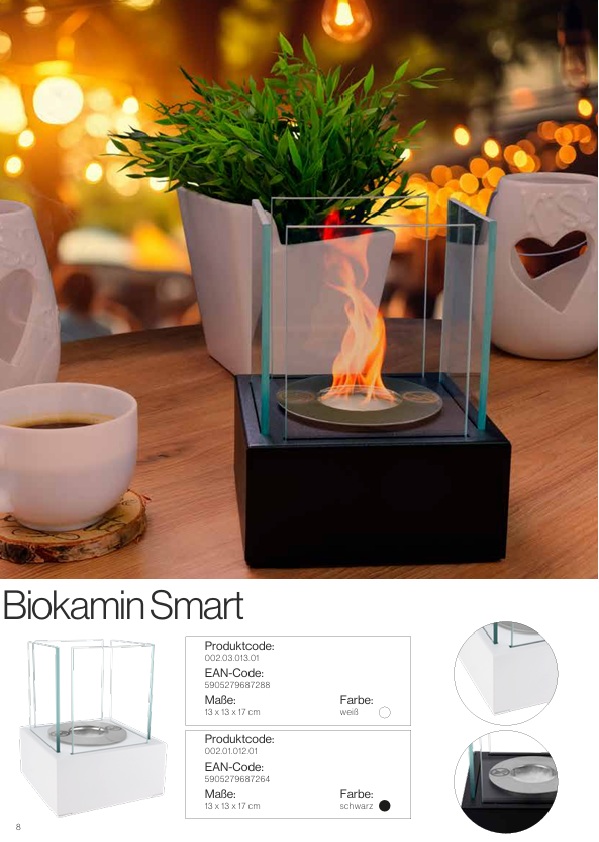 Biofireplace Smart table-top black bio ethanol fire